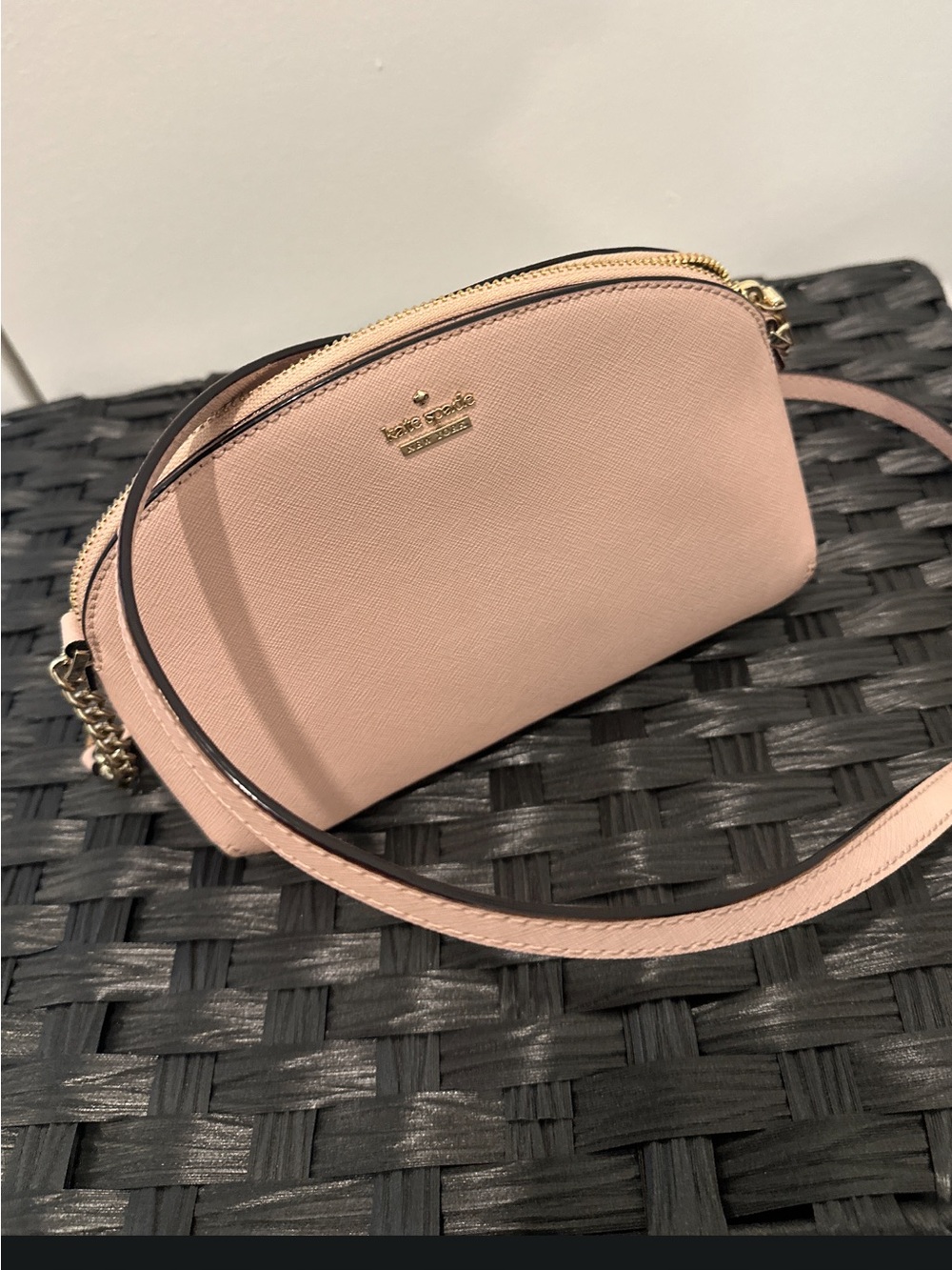 kate spade Pale Pink Saffiano Crossbody with Gold Hardware